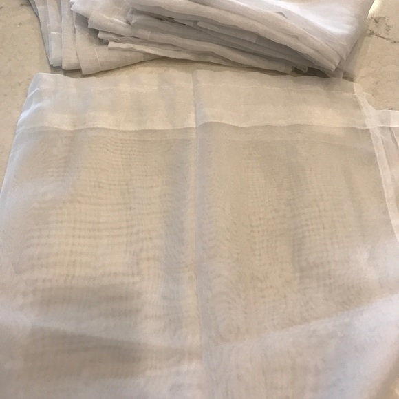 SOLD - White sheer curtain panels (4 panels) - Picture 3 of 3